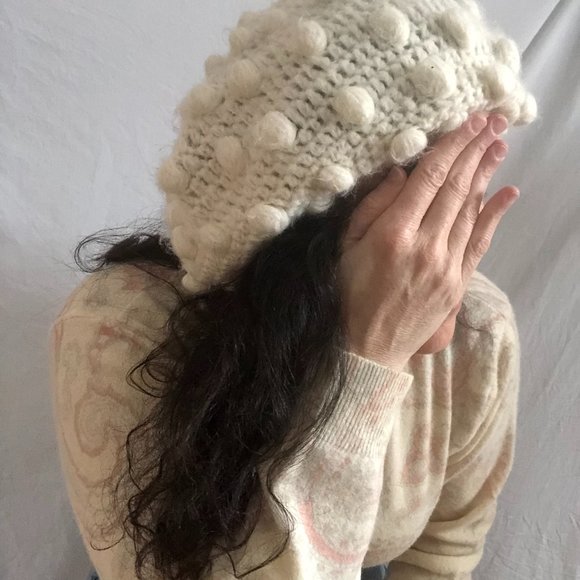 WOODEN SHIPS Popcorn Bobble Pom Pom Beret Beanie - Picture 4 of 4